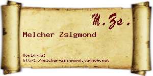 Melcher Zsigmond névjegykártya