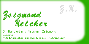 zsigmond melcher business card